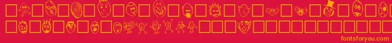 Crud Font – Orange Fonts on Red Background