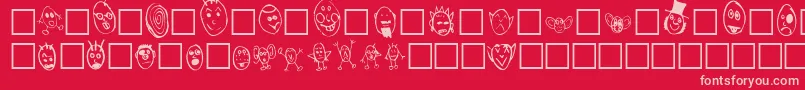 Crud Font – Pink Fonts on Red Background