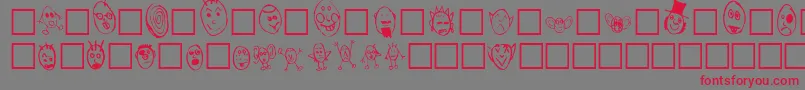 Crud Font – Red Fonts on Gray Background