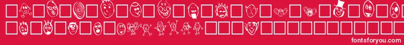 Crud Font – White Fonts on Red Background