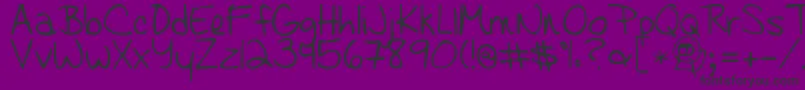 フォントLearningtotrust – 紫の背景に黒い文字
