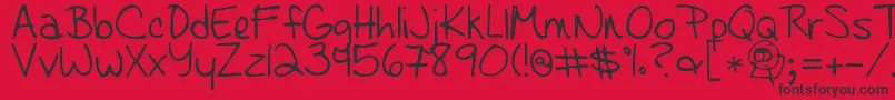 Learningtotrust Font – Black Fonts on Red Background
