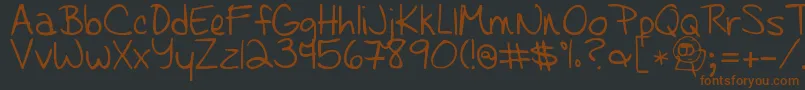 Learningtotrust Font – Brown Fonts on Black Background