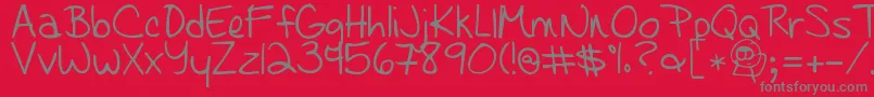 Learningtotrust Font – Gray Fonts on Red Background