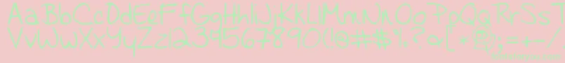 Learningtotrust Font – Green Fonts on Pink Background