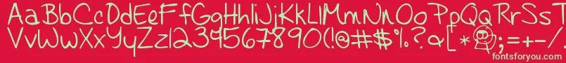 Learningtotrust Font – Green Fonts on Red Background