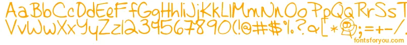 Learningtotrust Font – Orange Fonts on White Background