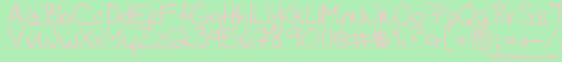 Learningtotrust Font – Pink Fonts on Green Background