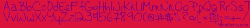 Learningtotrust Font – Purple Fonts on Red Background