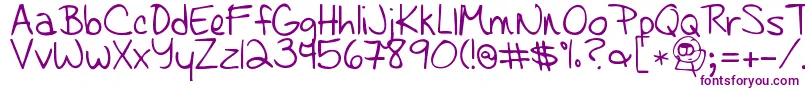 Learningtotrust Font – Purple Fonts on White Background