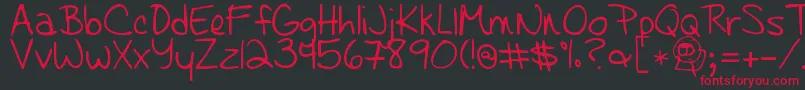 Learningtotrust Font – Red Fonts on Black Background