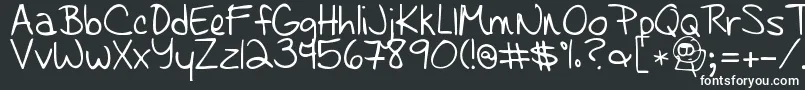 Learningtotrust Font – White Fonts on Black Background