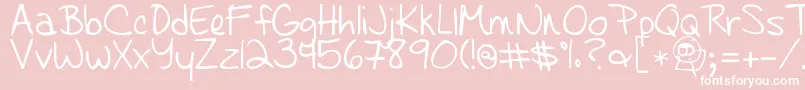 Learningtotrust Font – White Fonts on Pink Background