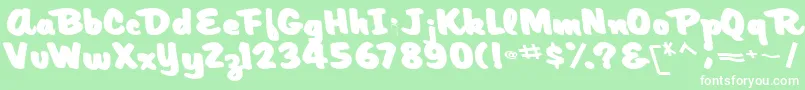 ArtisticmythBold Font – White Fonts on Green Background