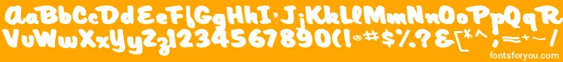 ArtisticmythBold Font – White Fonts on Orange Background