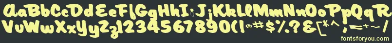 ArtisticmythBold Font – Yellow Fonts on Black Background