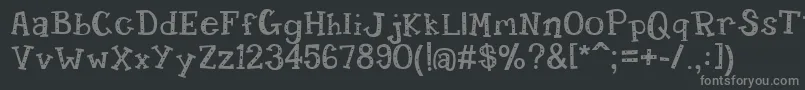 Candyran Font – Gray Fonts on Black Background