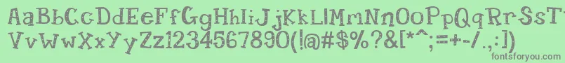 Candyran Font – Gray Fonts on Green Background