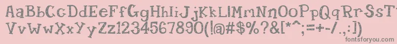 Candyran Font – Gray Fonts on Pink Background