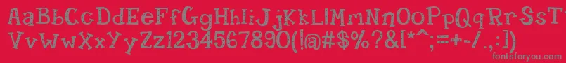 Candyran Font – Gray Fonts on Red Background