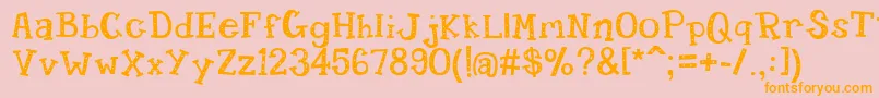 Candyran Font – Orange Fonts on Pink Background