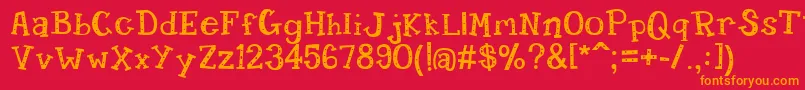 Candyran Font – Orange Fonts on Red Background