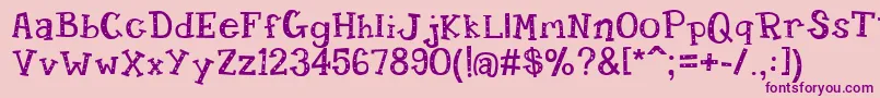 Candyran-Schriftart – Violette Schriften auf rosa Hintergrund