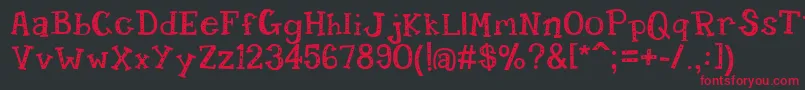 Шрифт Candyran – красные шрифты на чёрном фоне