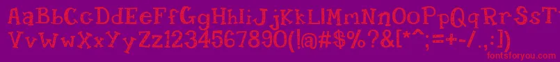 Candyran Font – Red Fonts on Purple Background