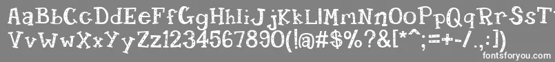 Candyran Font – White Fonts on Gray Background