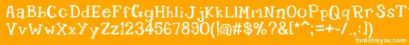 フォントCandyran – オレンジの背景に白い文字