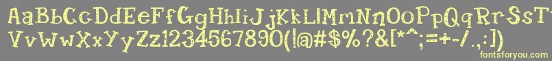 Candyran Font – Yellow Fonts on Gray Background