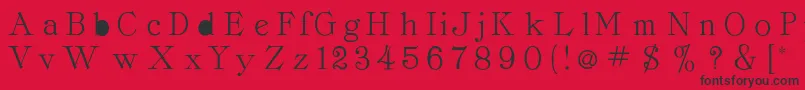 Pccordellaroman-fontti – mustat fontit punaisella taustalla