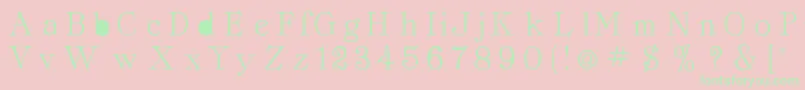 Pccordellaroman Font – Green Fonts on Pink Background