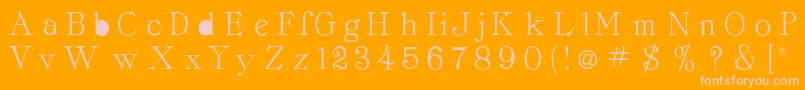 Pccordellaroman Font – Pink Fonts on Orange Background