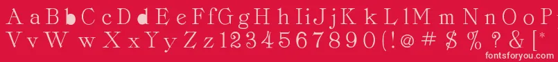 Pccordellaroman Font – Pink Fonts on Red Background