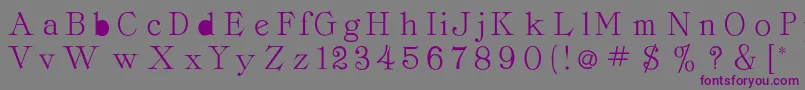 Pccordellaroman Font – Purple Fonts on Gray Background