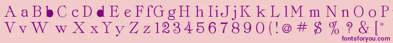 Pccordellaroman Font – Purple Fonts on Pink Background