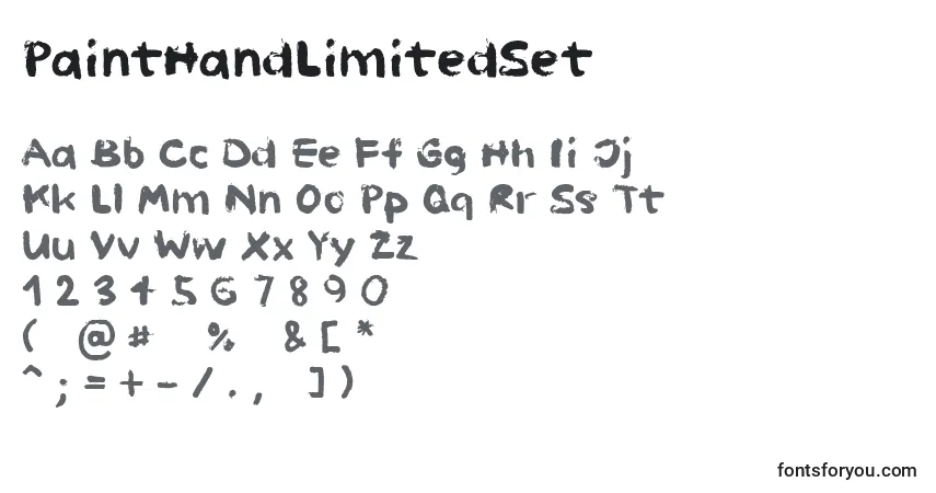 Schriftart PaintHandLimitedSet – Alphabet, Zahlen, spezielle Symbole