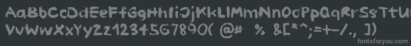 Шрифт PaintHandLimitedSet – серые шрифты на чёрном фоне