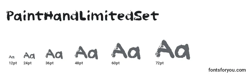 PaintHandLimitedSet Font Sizes