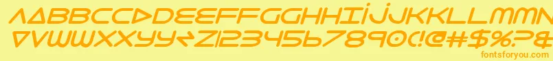 8thelementb2i Font – Orange Fonts on Yellow Background