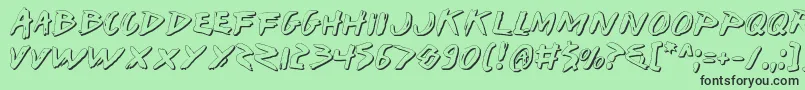 Iwantv2s Font – Black Fonts on Green Background