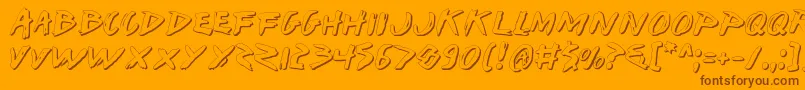 Iwantv2s Font – Brown Fonts on Orange Background
