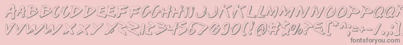 Iwantv2s Font – Gray Fonts on Pink Background