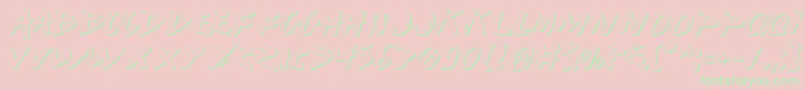 Iwantv2s Font – Green Fonts on Pink Background