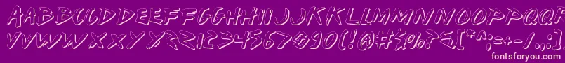 Iwantv2s-Schriftart – Rosa Schriften auf violettem Hintergrund