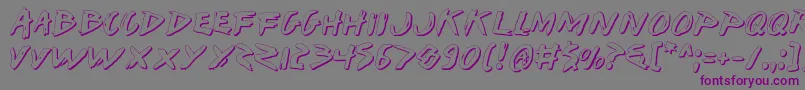 Iwantv2s Font – Purple Fonts on Gray Background