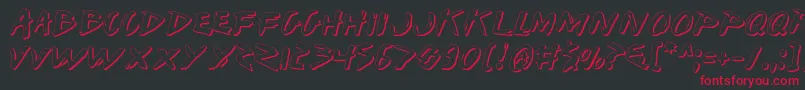 Iwantv2s Font – Red Fonts on Black Background