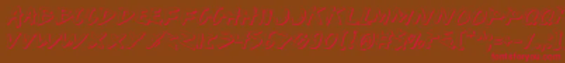 Iwantv2s Font – Red Fonts on Brown Background